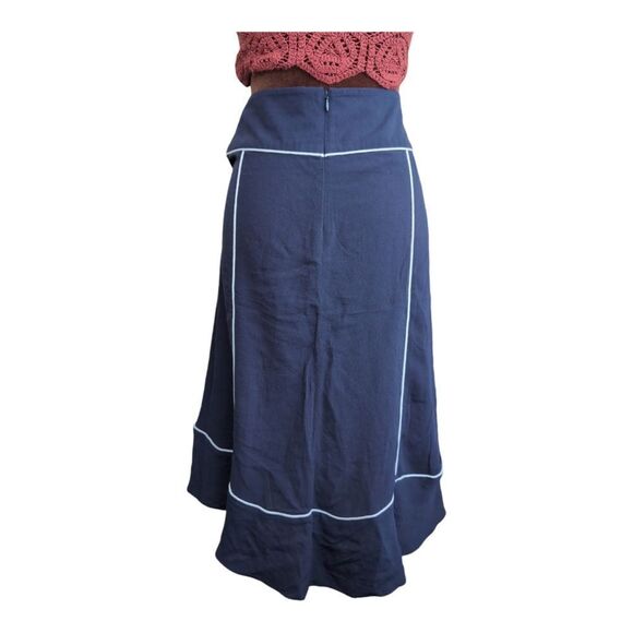 Joe fresh navy skirt size 6 with white detailing - Picture 5 of 6